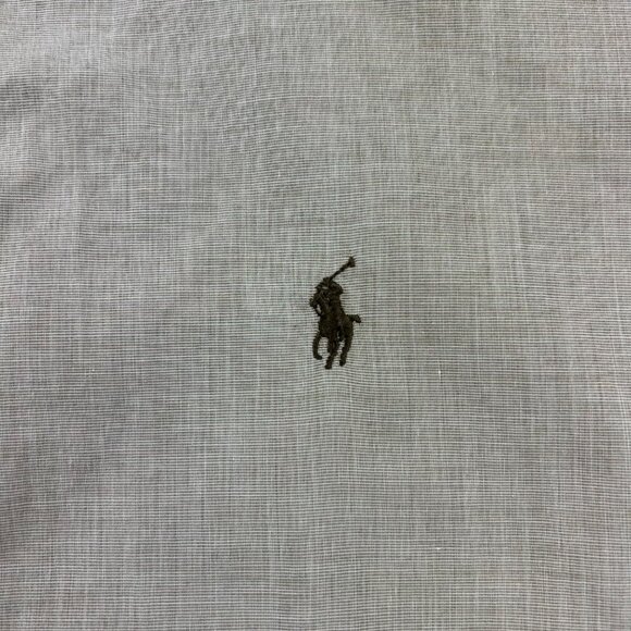 Polo by Ralph Lauren Button Down Shirt Men Size 15.5 Yarmouth Brown Preppy - Picture 2 of 7